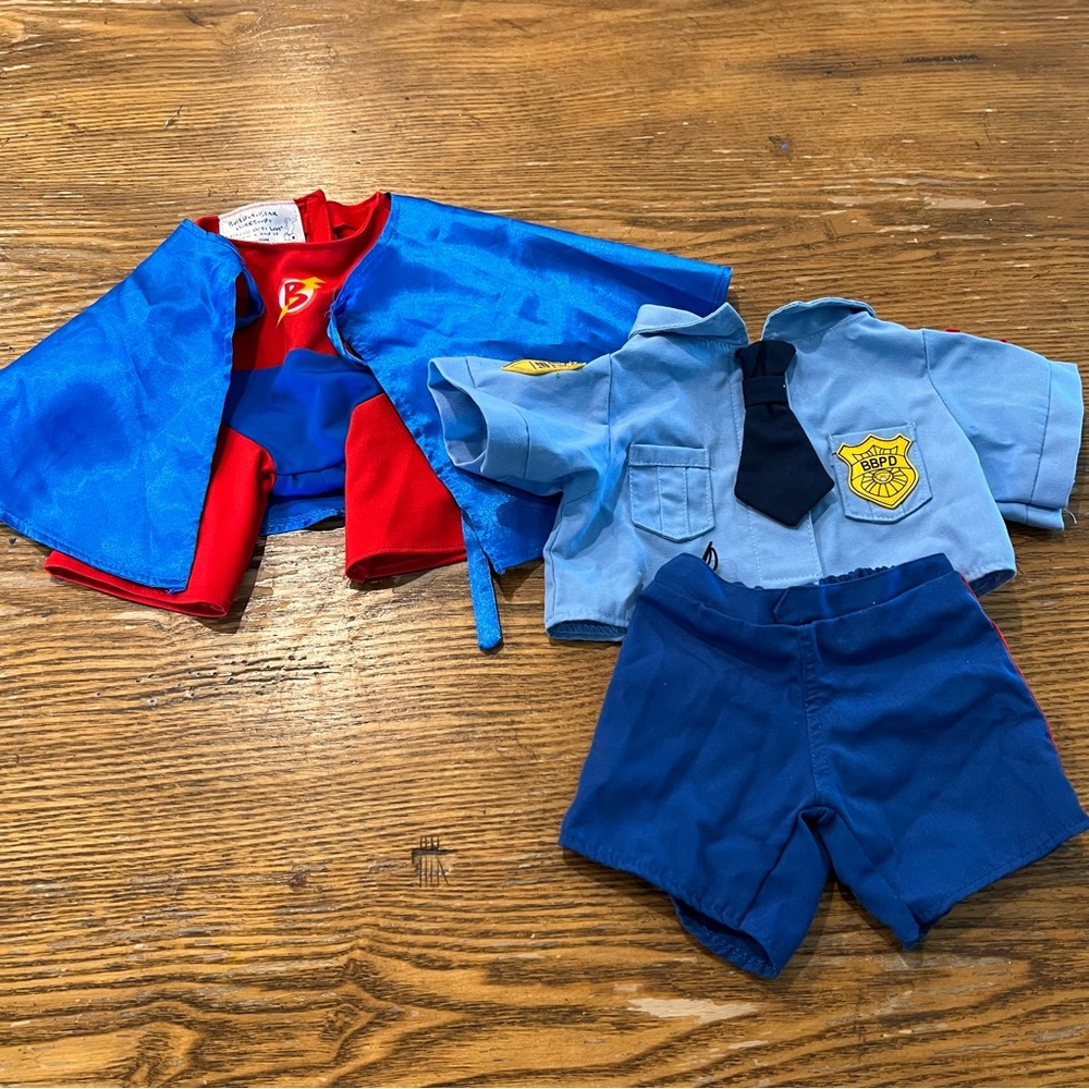 Build-A-Bear Superhero/Policeman Costumes